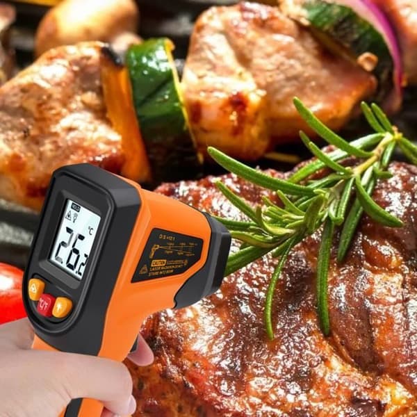 Infrarødt termometer - T600A - Område -50 °C til 420 °C - Justerbar emisjonsfaktor - Bakgrunnsbelyst LCD-skjerm