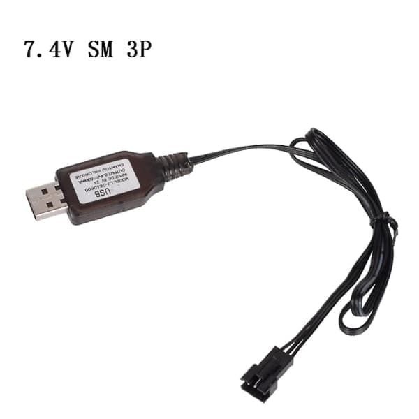 6.4V/7.4V Oplader Li-ion Batteri Sm-3p til Fjernstyret Legetøj