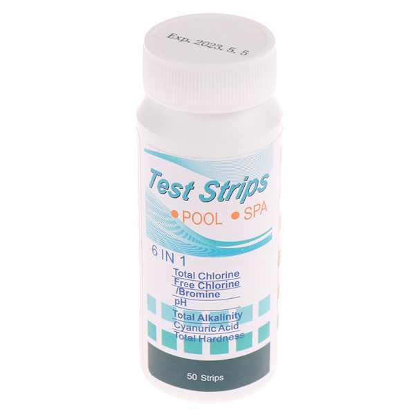 6 i 1 multifunktionella klor PH testremsor SPA Pool W Vit one size