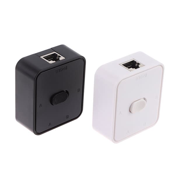 2 Port Gigabit Netværk Switch RJ45 CAT 5/6 LAN HUB Netværk Switch Sort one size