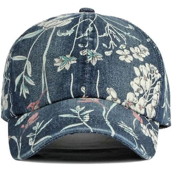Denim Bomulds Baseball Kasket Til Kvinder Justerbar Trendy Lav Profil Far Hat