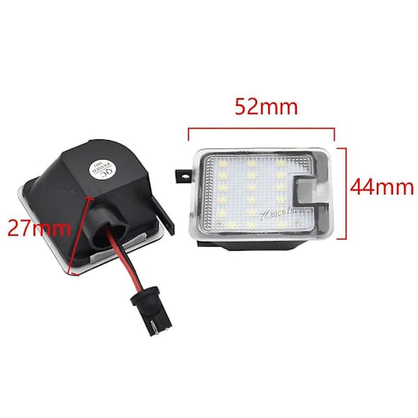 2x CANBUS LED-belysning under spejlet til Ford Focus MK3 MK2 Mondeo MKIV MKV Kuga C-Max Escape S-Max Velkomstlys under spejlet
