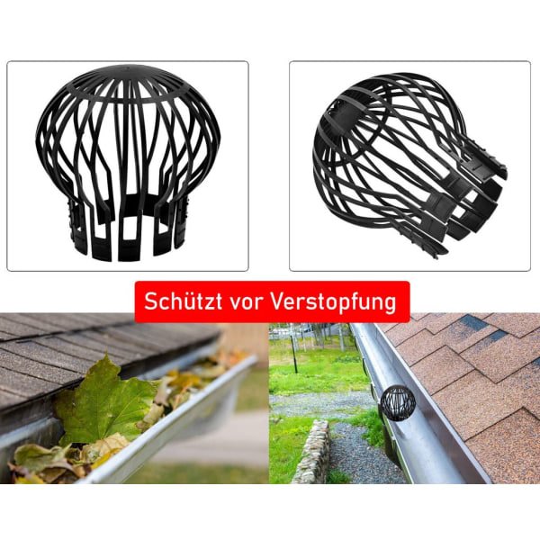 4x Lövskydd Fallrörsgaller Fallrörsgaller Regnränneskydd Rännskydd Fallrörsgaller Avloppsskydd