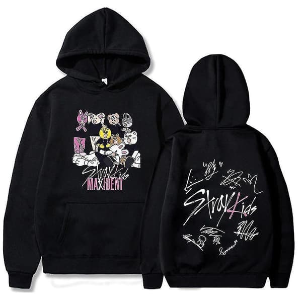 Stray Kids huppari [HK] musta L