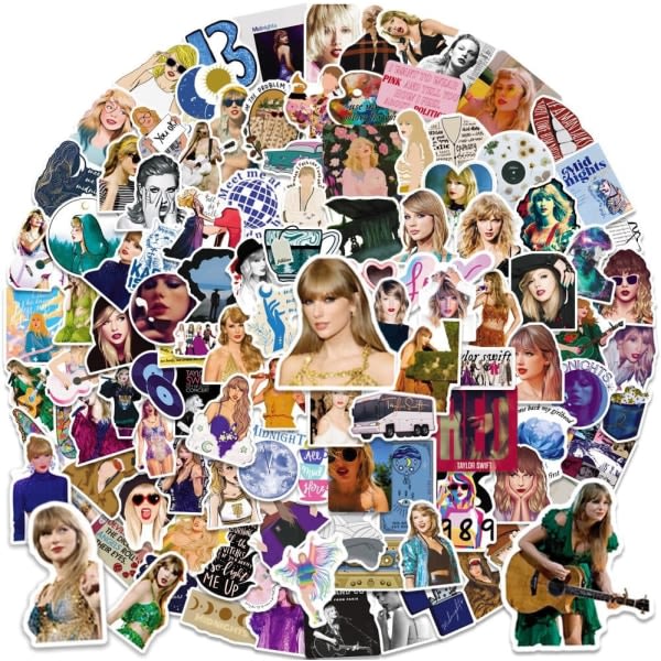 200 stk Taylor Girl Sticker Kvinde Pop Singer Swift Stickers Vandtæt Vinyl Sticker Til Teen Vandflaske Bærbar Computer Telefon Skateboard Cykel