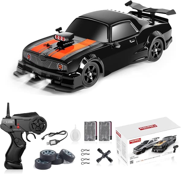 Ae86 1/16 RC Driftbil Højhastigheds Fjernstyret Driftbil til Børn og Voksne Sort black