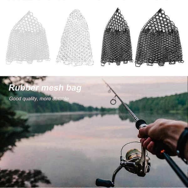 Fiskenet Universal Holdbart Gumminet Fri Fiskenet Erstatning til Udendørs Brug Sort Black 32