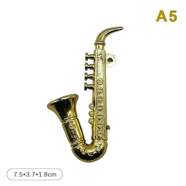 Dockskåp Miniatyr Galvaniserat Guld Musikinstrument DIY S A6 onesize A6