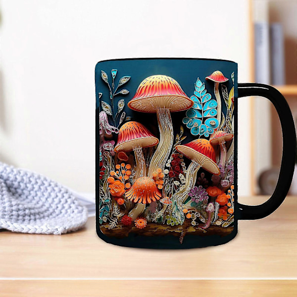 2024 NY Magic Mushroom Kops Keramik Kaffeekop Teekop med 3D Magic Mushroom Kopper