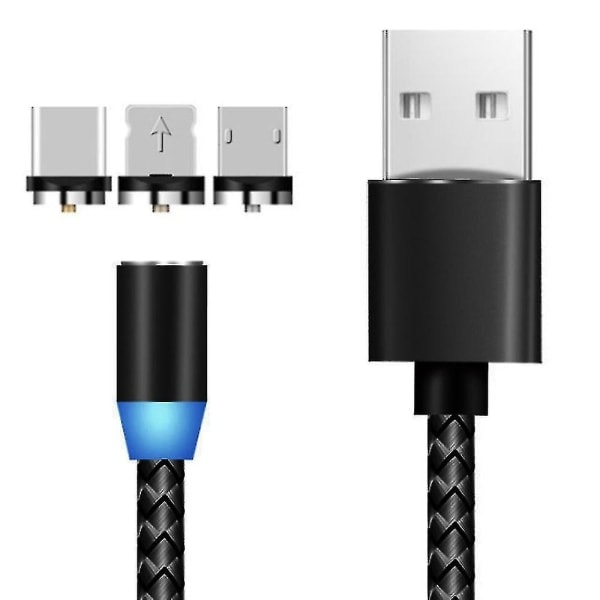 4-pack magneettinen latauskaapeli, 3-in-1 itsestään rullautuva puhelinkaapeli