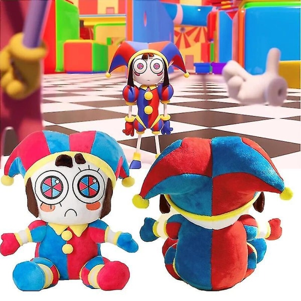 2024 The Amazing Digital Circus Pomni Jax Plysch Cartoon Plushie Leks Teater Kanin Dockad Leksaker Barn Jul Barn Presenter MAROON