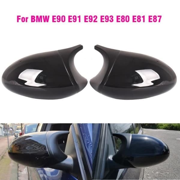 Svart - Backspegelkåpa för bil, för BMW E90 E91 2005-2007, E92 E93 2006-2009, M3-stil