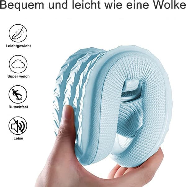 Kvinders Chunky Platform Cloud Hjemmesko - Himmelblå Himmelblå Himmelblå 40-41 himmelsblå 40-41