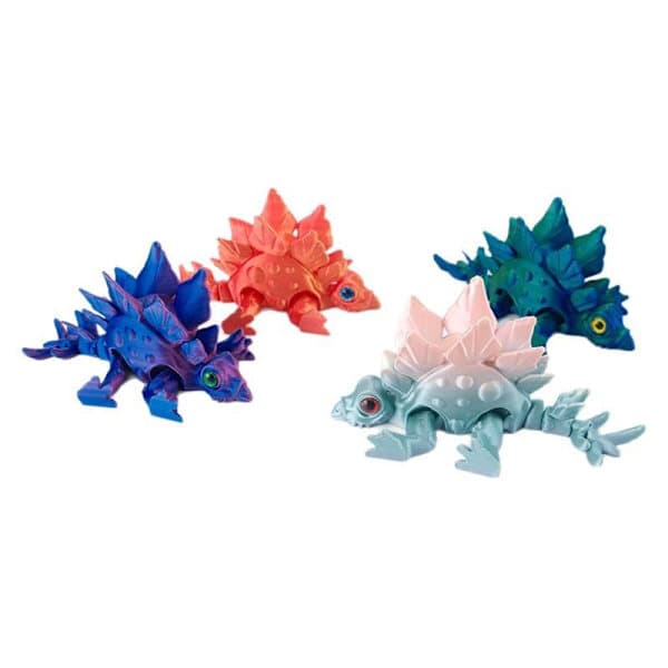 3D Printet Dyr Legetøj Articuleret Stegosaurus Mystery Crystal A3 A3