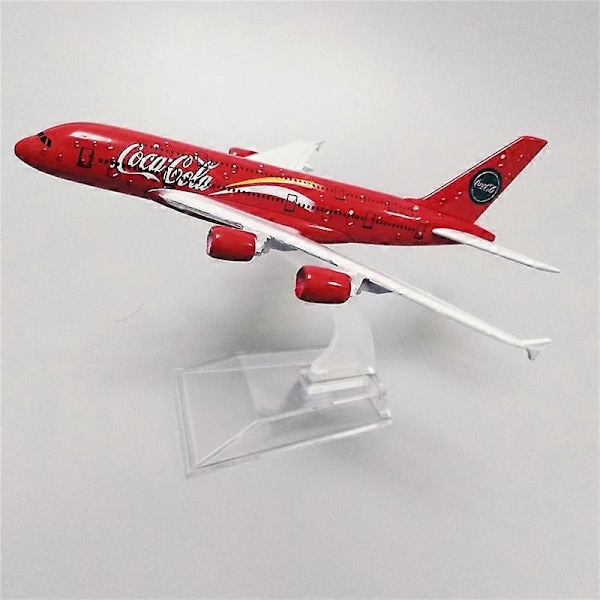 Legeringsmetal Rød Air Malaysia Airlines A380 Diecast Flyvemaskine Model Airbus 380 Airways Flyvemaskine Model Skala Fly 16cm legetøj