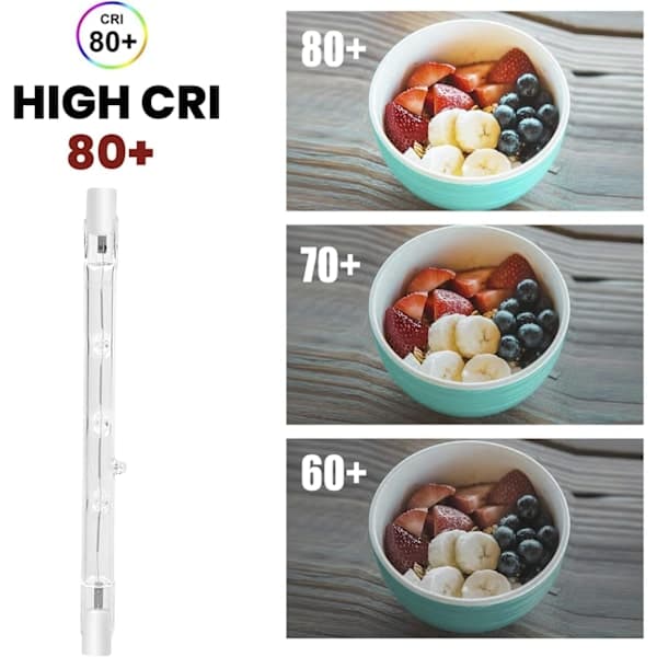 100W 118mm R7s Dimbar halogenlampe varmhvit 2800K (5 stk) - Perfet