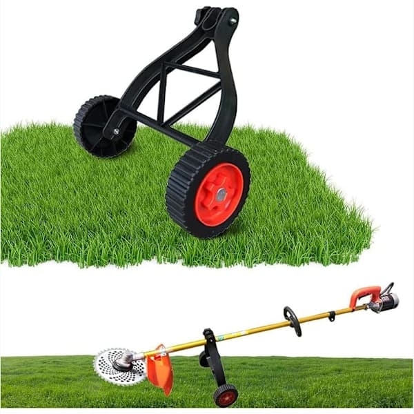 Trimmer støttehjul, gressklipper, justerbare støttehjul tilbehør, passer til trimmer, kantklipper, gresstrimmer, plen