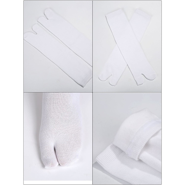 6 par unisex Tabi flip flop sokker Geta sokker bomuld split tå Tabi sokker elastiske til kvinder og mænd, flerfarvede,
