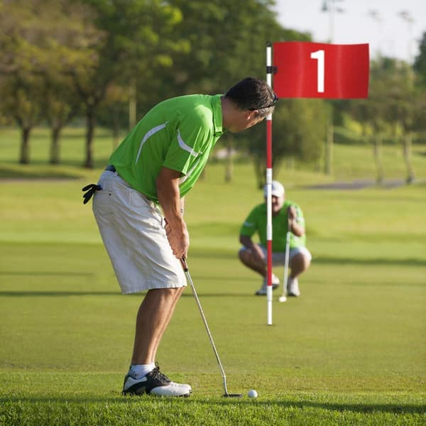 Golfflagg 180 cm for hage innendørs puttinggreen golfhullkopp og flagg for puttetrening