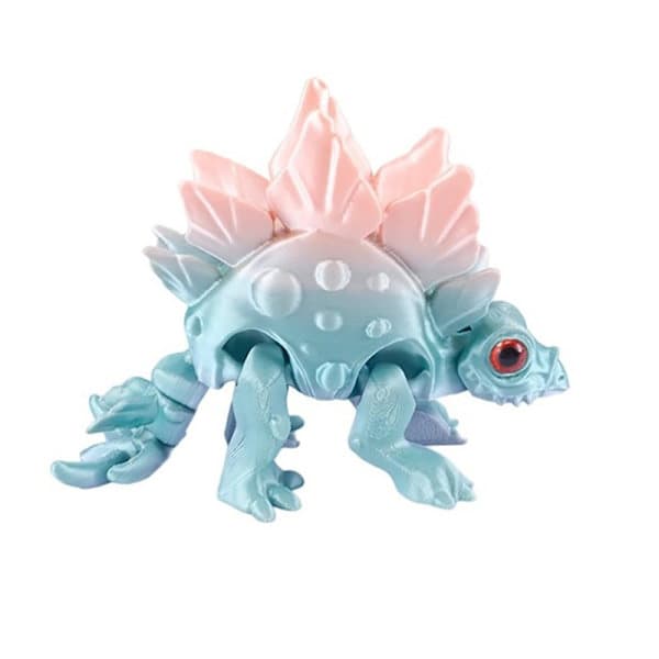 3D Printet Dyr Legetøj Articuleret Stegosaurus Mystery Crystal A2 A2