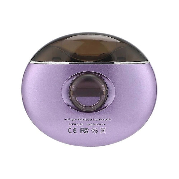 Elektrisk nagelklippare, uppladdningsbar mini nagelklippningsmaskin för barn och vuxna, portabel automatisk nageltrimmer plum
