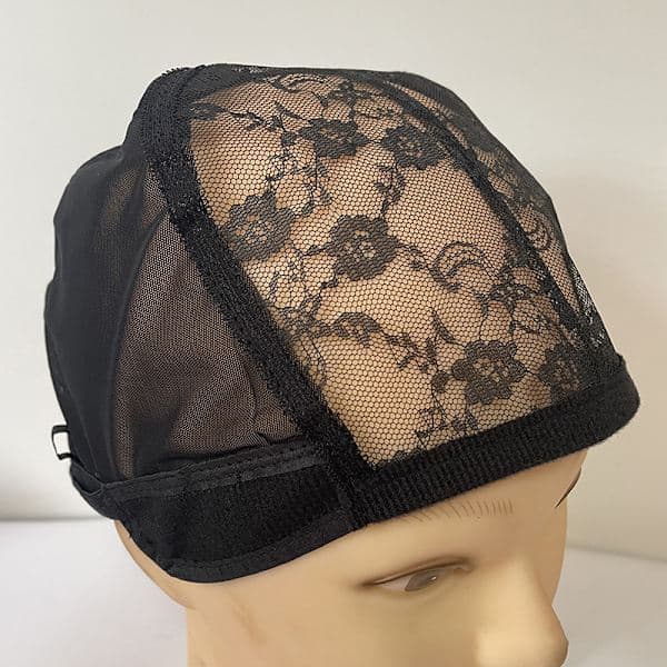 Blondehette U Del Hette 56cm Med Justerbare Stropper Stretch Blå one size