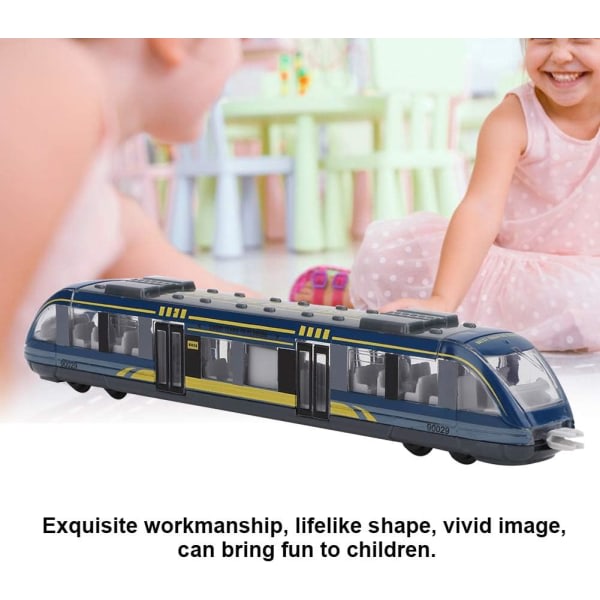 Minimodelbil, simuleringslegeringstogmodel metal trykstøbt modelbiler til børn børn (blå)