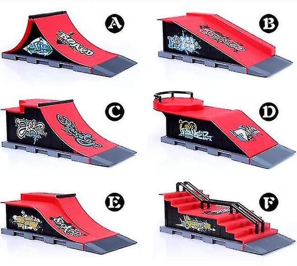 Mini skatepark til fingerboards, kombinationslegetøj skatepark, rampe legetøj, skateboard rampe Stil B