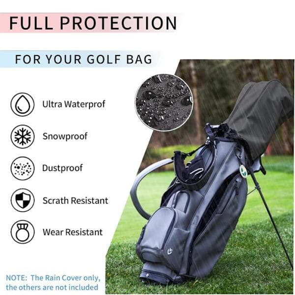 Golfbag överdrag Golfbag Regnskydd Vattentätt golfbag överdrag onesize