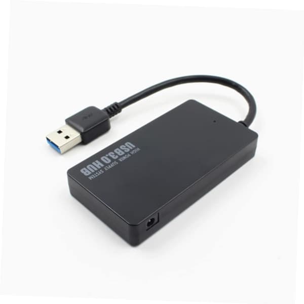 USB-enhetskontakt 4 USB-hubbporter USB-splitter USB-port for smarttelefon USB-adapter svart