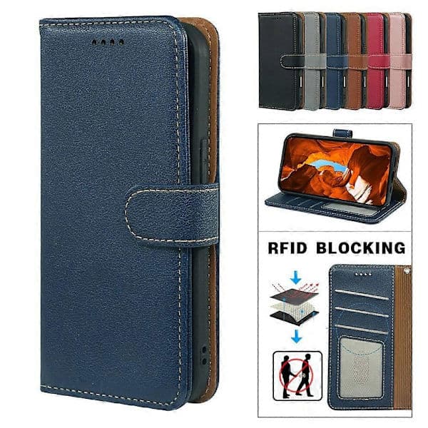 Xiaomi Redmi 15 5G Mobilskal med RFID-blockering & Magnetlås Blue
