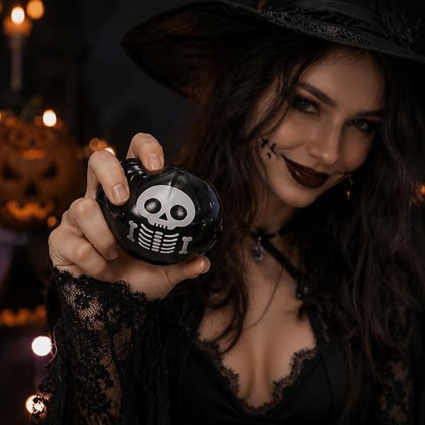 Halloween Lysende Langsomt Stigende Dumpling Legetøj, Spøgelse Langsomt Stigende Dumpling, Halloween Legetøj, Stressaflastende Bold til Voksne med Damperkurv, Sort
