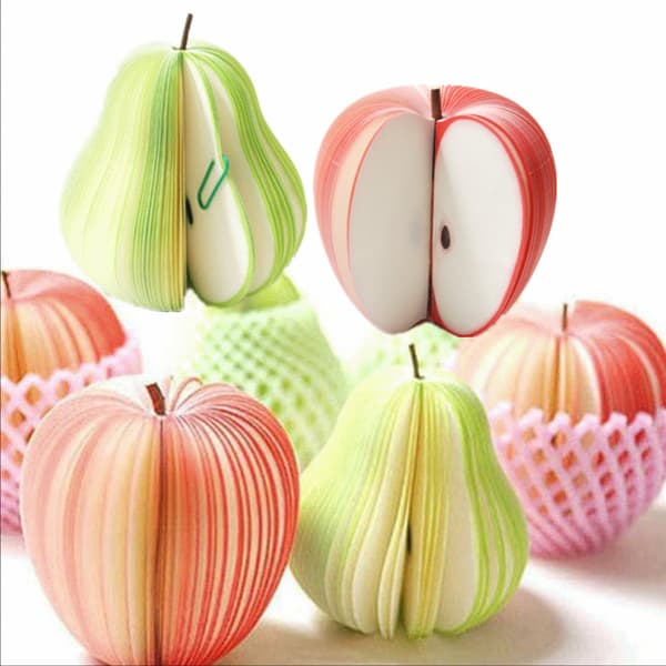 Spesialsalg! 1 stk Kreative Apple Notes DIY Notater Frukt Notater Pære Sticky Notes apple