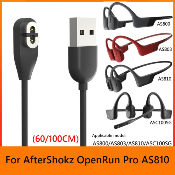 Luun johtavuuskuulokkeiden laturi AfterShokz Aeropex AS800:lle, 60 cm 60cm