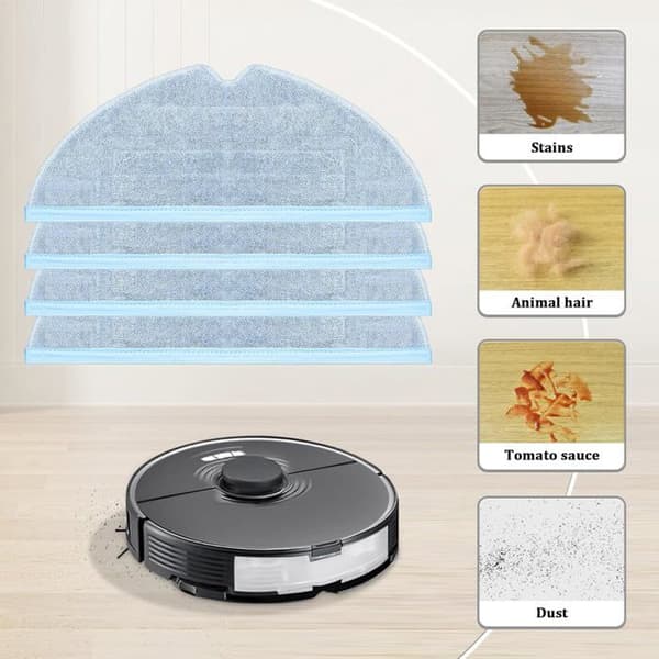 Moppetilbehør, Rengøringsmopper til Roborock S7 S7 Plus S7+ S7 MaxV S8 S8 Plus S8 Pro Ultra