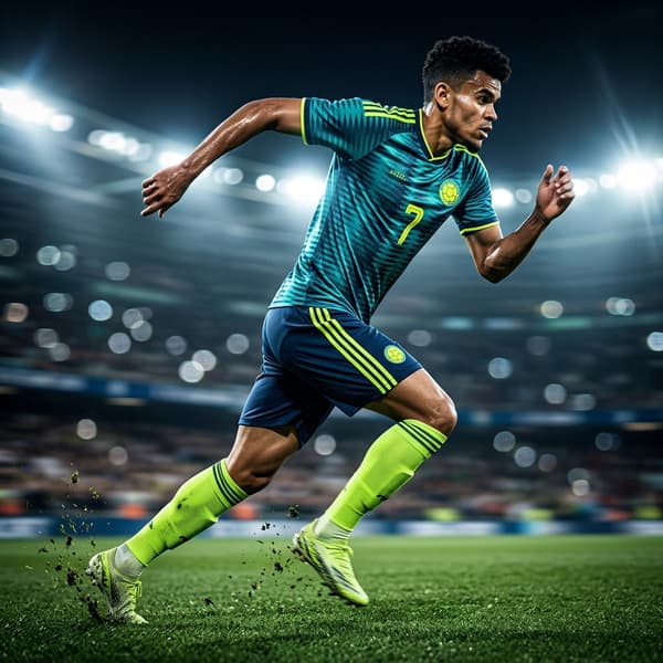 2026 VM Colombia landslagstrøye nr. 7 Luis Diaz 20 20 No.7 Luis Diaz Away