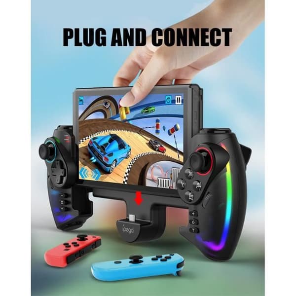 IPEGA PG-SW777S-kontroller för Nintendo Switch/Switch OLED-spelkonsoler kompatibla med Nintendo Switch-konsol med ljus