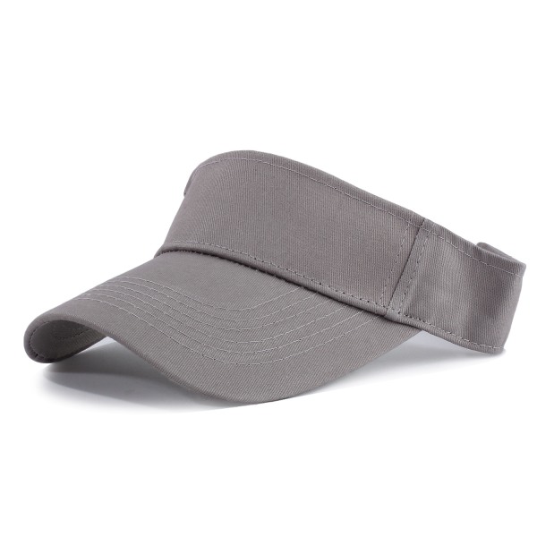 Solskjermhatt Perspirasjon og pustende solbeskyttelse Visor Sport Fritidshette, Justerbar hatt Sommer for menn eller damer Gray