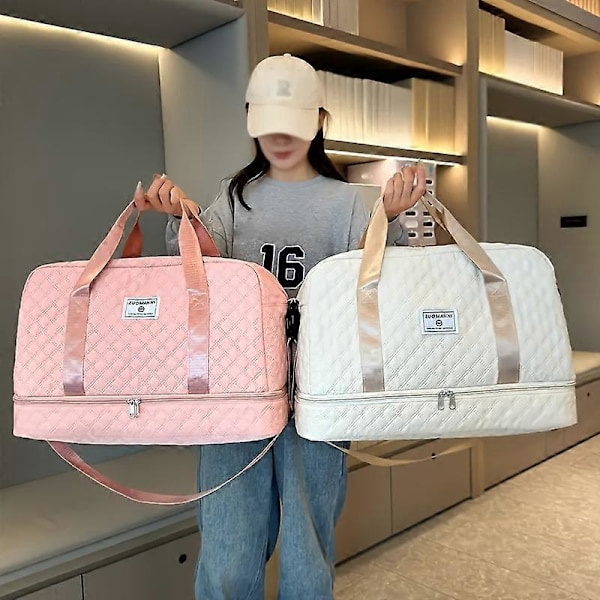 Luksuriøs Oversized Duffelbag - Stilig og Slitesterk med Vanntett Rom, Multi-funksjonell Carr grey