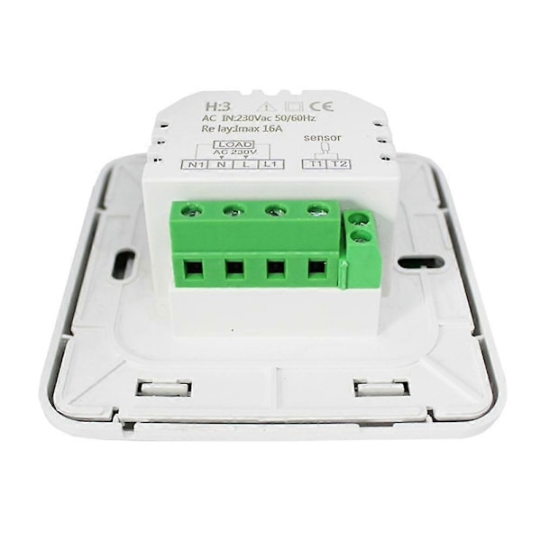 Elektrisk Värmetermostat 0-99 () 16000 (mA) Touch LCD-skärm Golvvärmetermostat Kontroller 16A Elektrisk Värmefilm Värmekabel