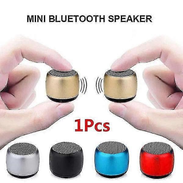 Pairable Mini Bluetooth-högtalare Metallbas Bluetooth Subwoofer Bärbar Bluetooth-högtalare Trådlös Högtalare - I lager gold