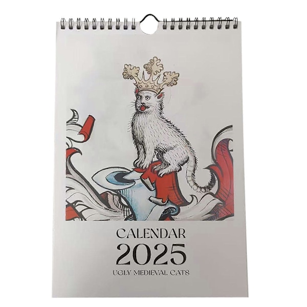 2025 Knäpp Galna Medeltida Kattmålning Kalender Julgåva