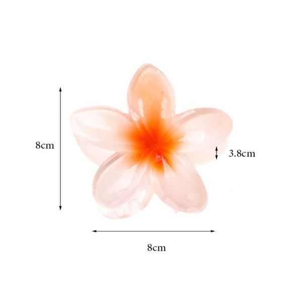 Pakke med 6 blomsterformede sklisikre hårklemmer