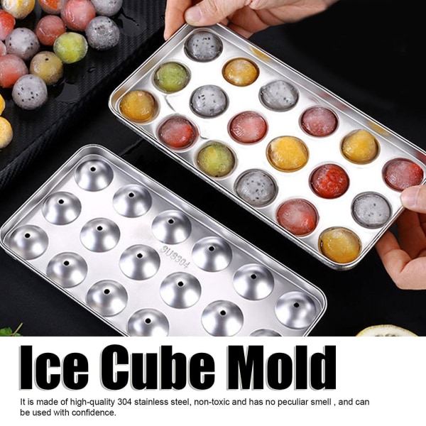 304 isbakke i rustfrit stål Ice Cube-kølekugle til vin-drikbar restaurant