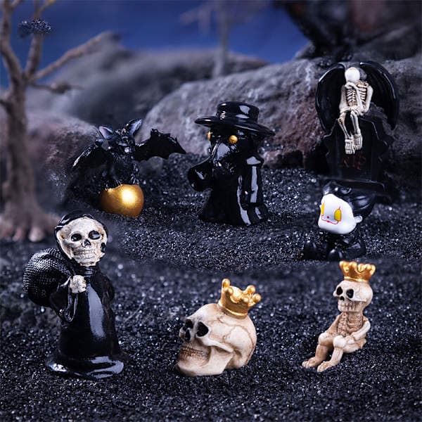 9-14 st Halloween 3D Pumpa Spöke Staty Slott Häxa Miniatyr A1 A1