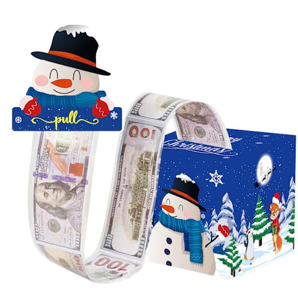 Julöverraskning Spargris Presentförpackning – Party Lyckodragning Låda med Dolda Pengar*42*Grön Jultomte 42