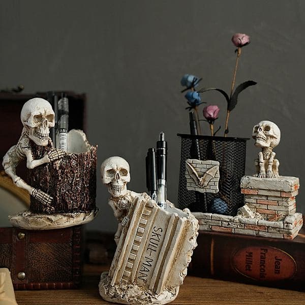 Halloween Kranie Blyant Blyantetui Skelet Nøgleholder Makeupbørste A1 A1