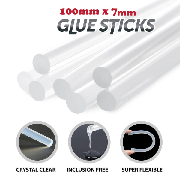 12 st Glitter 100x7mm - Lim för limpistol - Ultra Stark