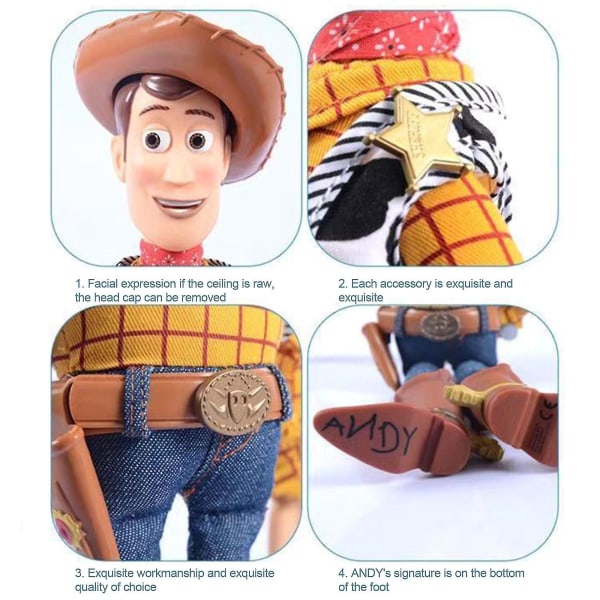 Toy Story Sheriff Woody Toy Rörlig karaktär Cowboy Woody Toy