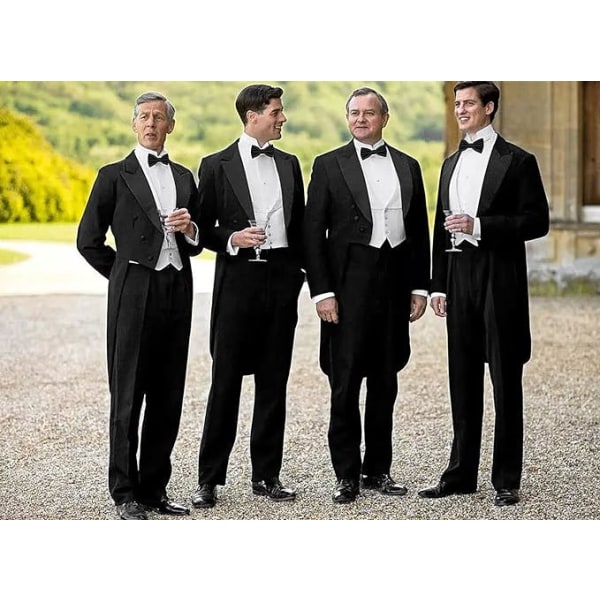 Archic Black Selvbinder Sløyfer for Menn Selvbinder Sløyfe Ensfarget Tuxedo Bryllup Sløyfer